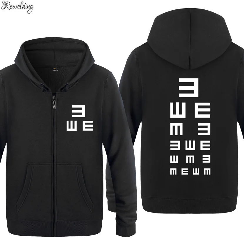 

Visual Testing Chart Funny Hoodies Men Fleece Long Sleeve Zipper Jacket Sweatshirt Coat Fitness Tracksuit Moleton Masculino