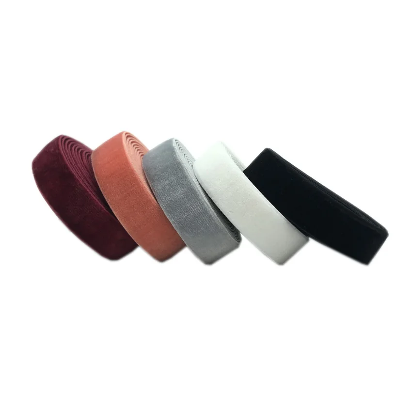 

5Yards 15mm Elastic Velvet Strap stretch Tape DIY Hair ties Handmade decoration crafts Sewing Accessories