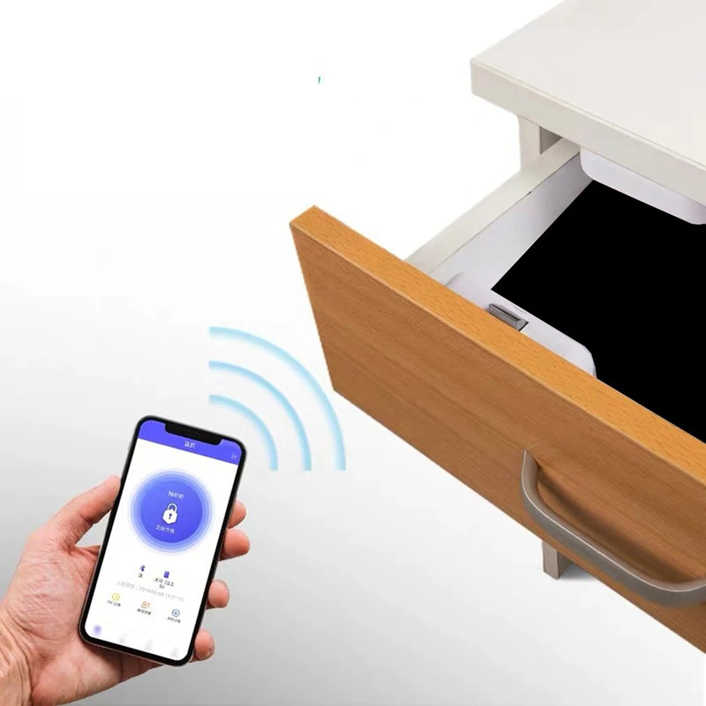 Скрытый ABS материал Невидимый Bluetooth Смарт приложение ящики и замок шкафа саморезы