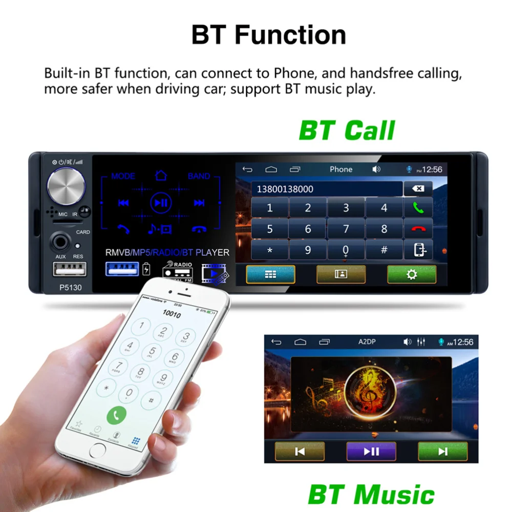 

4.1 Inch MP5 Player Touch Capacitive Screen Professional Car Mp5 Player Black