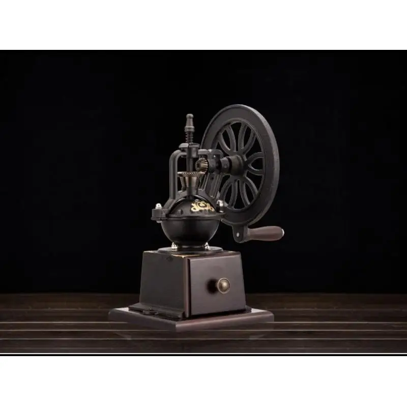 売る 手動コーヒーグラインダーレトロな観覧車デザイングラインダーコーヒー豆鋼研削コア木製の手コーヒーグラインダーマシン