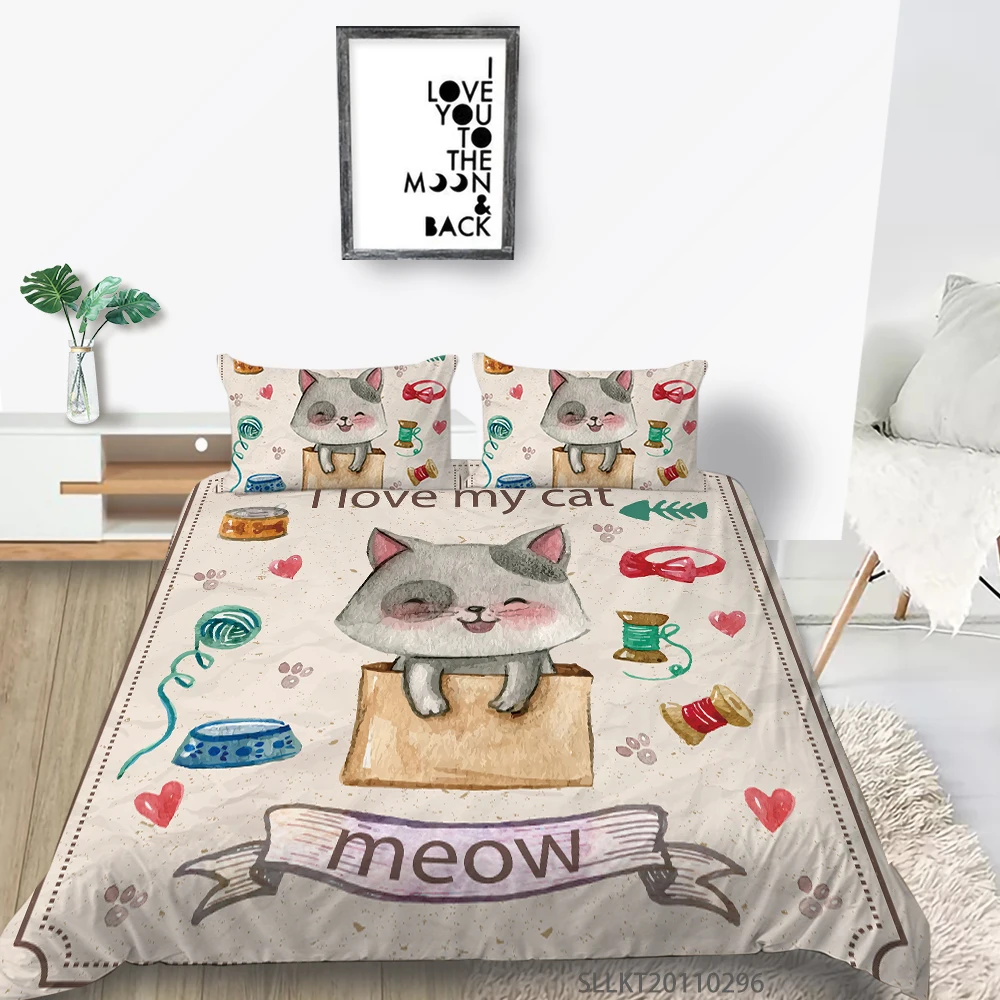

Sunshine Cartoon Bedding Set King Size Duvet Cover Set Fashionable Bedroom Decor Modern Home Bed Set Custom Comforter Cover