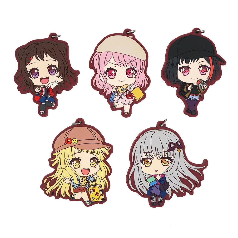 Взрыв мечты! Игра Hello Happy World! Резиновый брелок Kokoro Poppin' вечерние Kasumi After Glow Ran Roselia