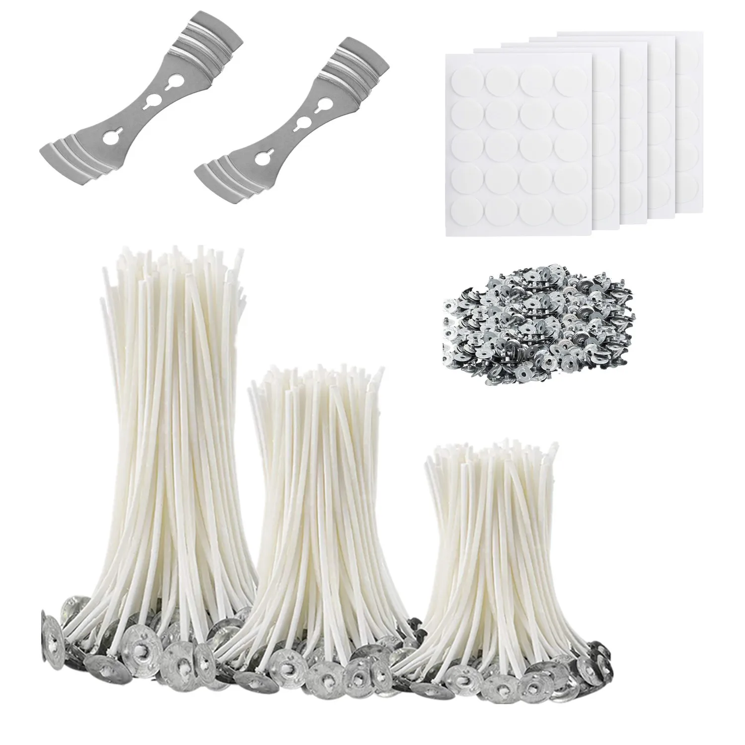 

502 Pcs Candle Making Supplies Candle Wick Stickerscentering Device Holders Pre-waxed Diy For Soy Beeswax Candle Making