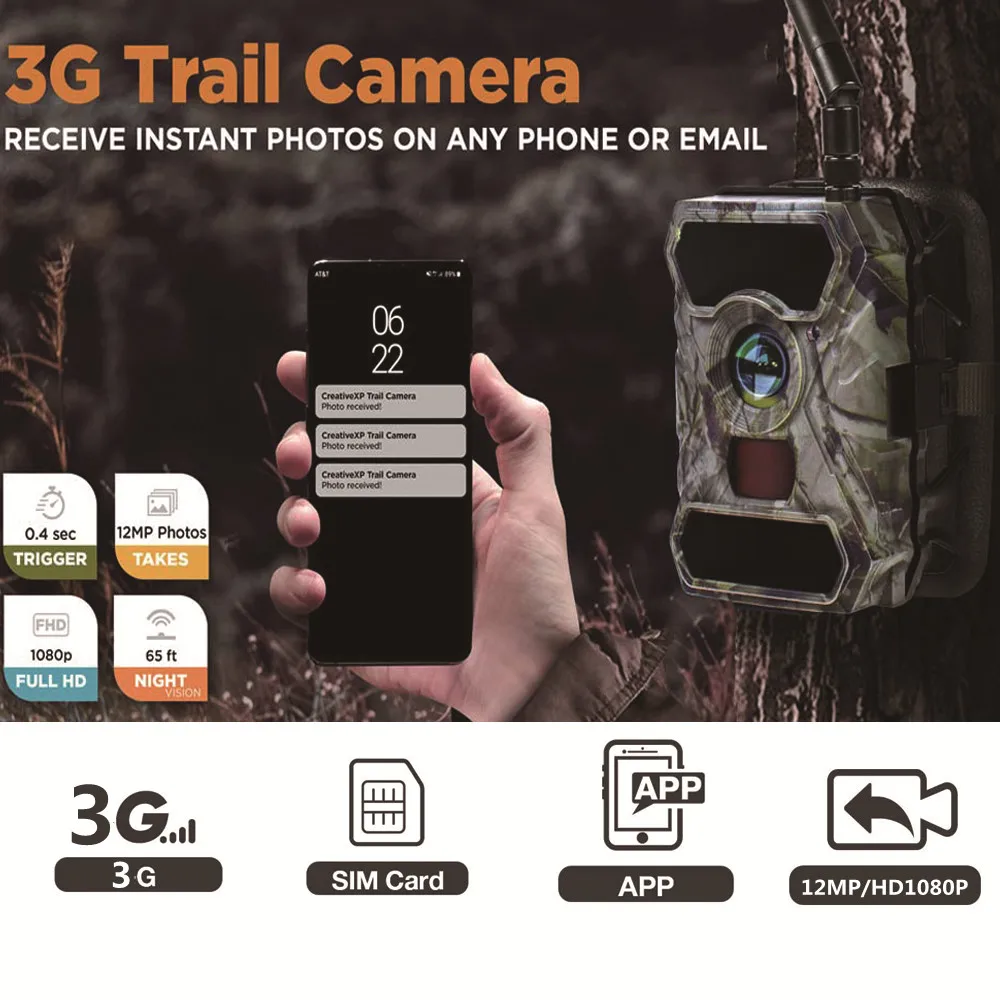 На открытом воздухе приложение Управление 3G 1080P SMS GSM HD охоты Камера инфракрасный