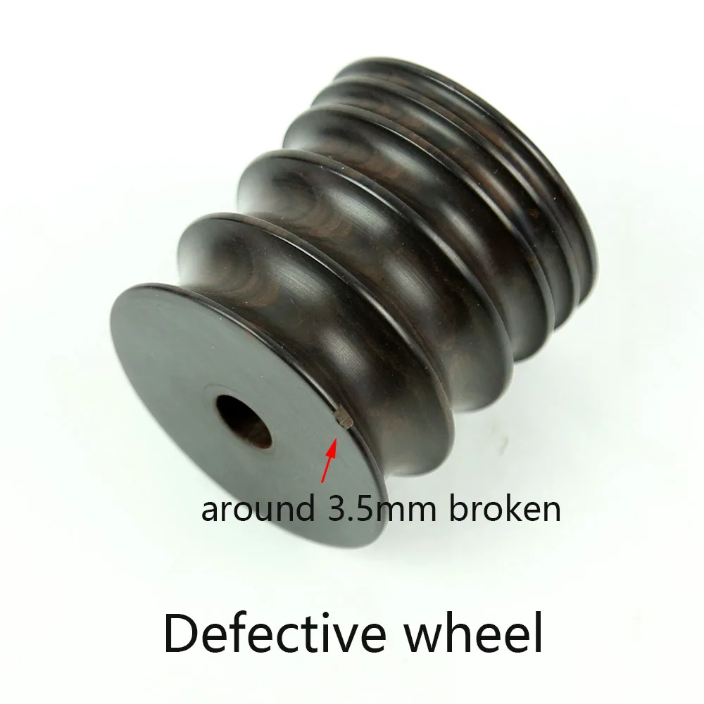 broken 3.5mm Сандалового дерева шлифовальная машина 5 мельницы(4/6/10/13/15 мм) эбенового дерева с кожаным наконечником боковая граница полировальник, кожа сбоку лак деревянной рулевого колеса - Цвет: broken 3.5mm