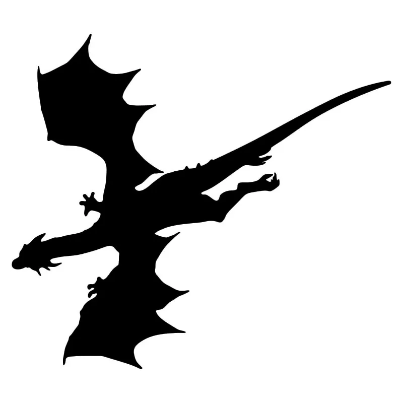 

Interesting Flying Dragon Silhouette Car Sticker Accessories Car Styling Decal Vinyl PVC 14cm*12cm