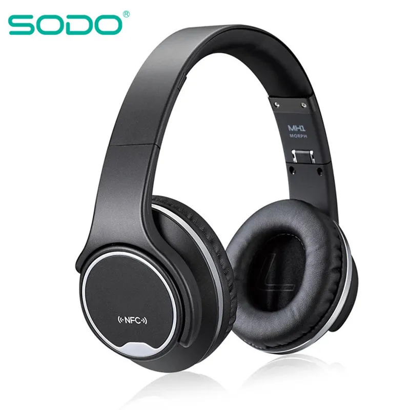Беспроводные наушники 2 в 1 складные NFC Hi-Fi стереонаушники SODO Bluetooth-совместимые 5 0 с