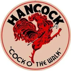 

Hancock Cock O The Walk Round Metal Tin Sign Suitable for Home and Kitchen Bar Cafe Garage Wall Decor Retro Vintage