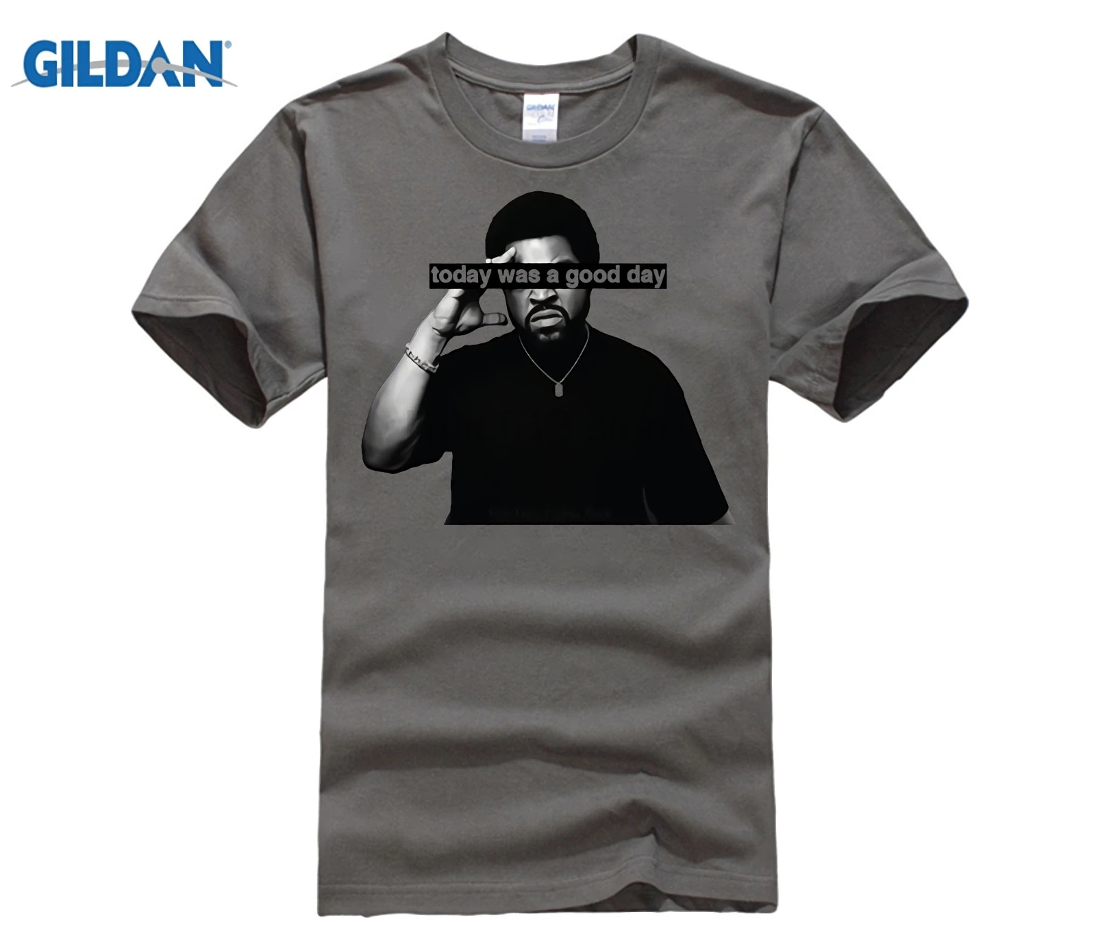 GILDAN Ice Cube Today was a Good Day T shirt Men 2017 Summer hip hop Character 3D N.W.A T-shirt camisas Short Sleeve | Мужская одежда