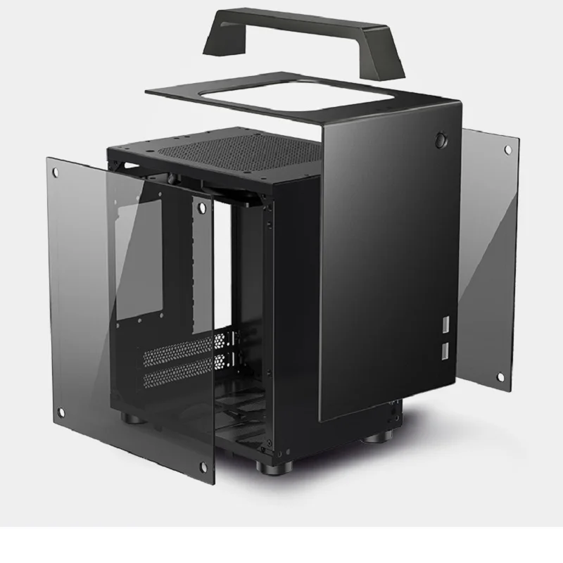 Jonsbo T8 алюминиевый корпус ITX портативный мини маленький чехол для компьютера