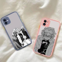 hawks coat anime my hero academia phone case for iphone x xr xs 7 8 plus 11 12 13 pro max 13mini translucent matte case