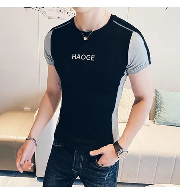 Мужская футболка с коротким рукавом и круглым вырезом принтом | одежда