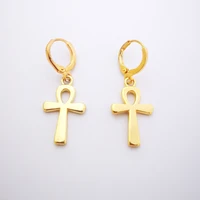 korean version of simple cross earrings egyptian cross pendant gothic punk rock style fashion jewelry gifts for ladies