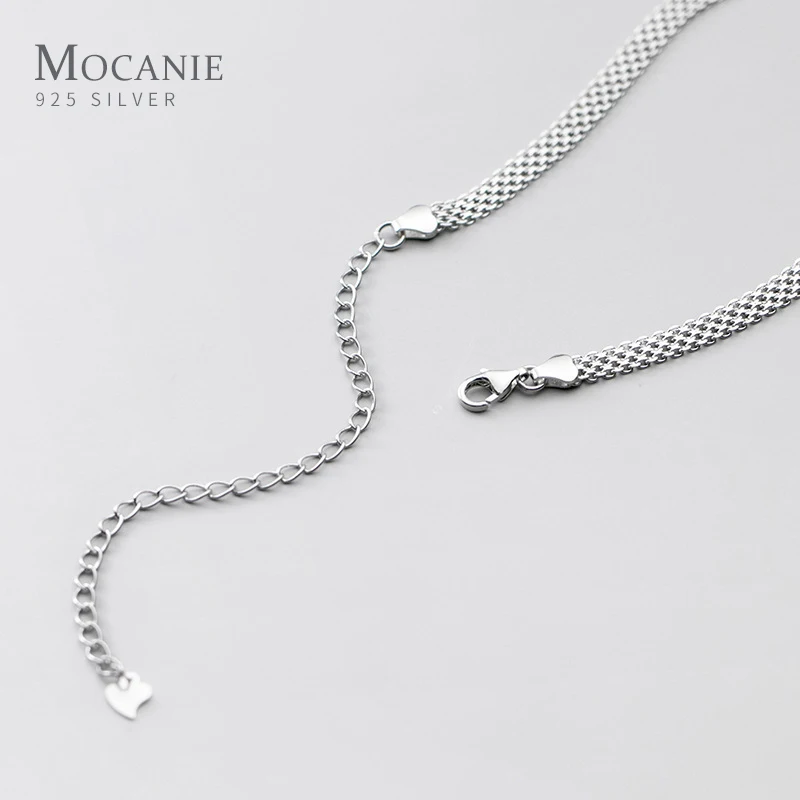 

Mocanie Fashion Punk Choker Necklace Hip Hop Popular 925 Sterling Silver Thick Chain Necklace for Women Men Fine Jewelry Bijoux
