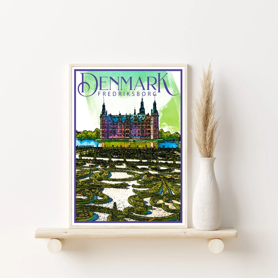 Постер для путешествий в Дании винтажный принт Декор замок настенное искусство