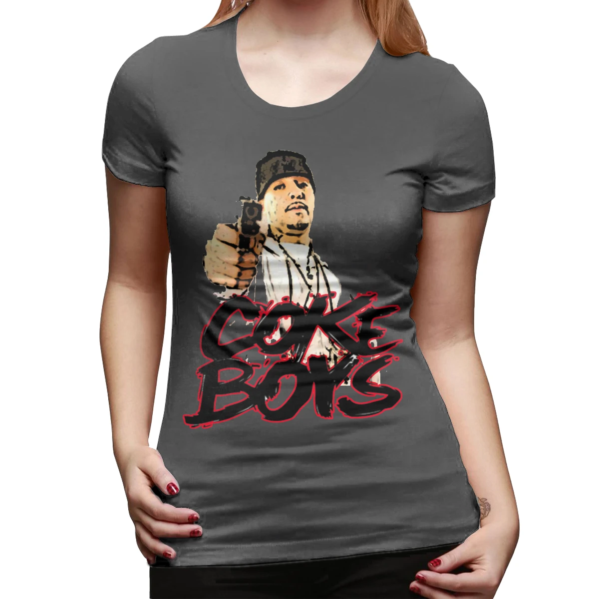 Женская футболка с коротким рукавом и круглым вырезом из хлопка | одежда