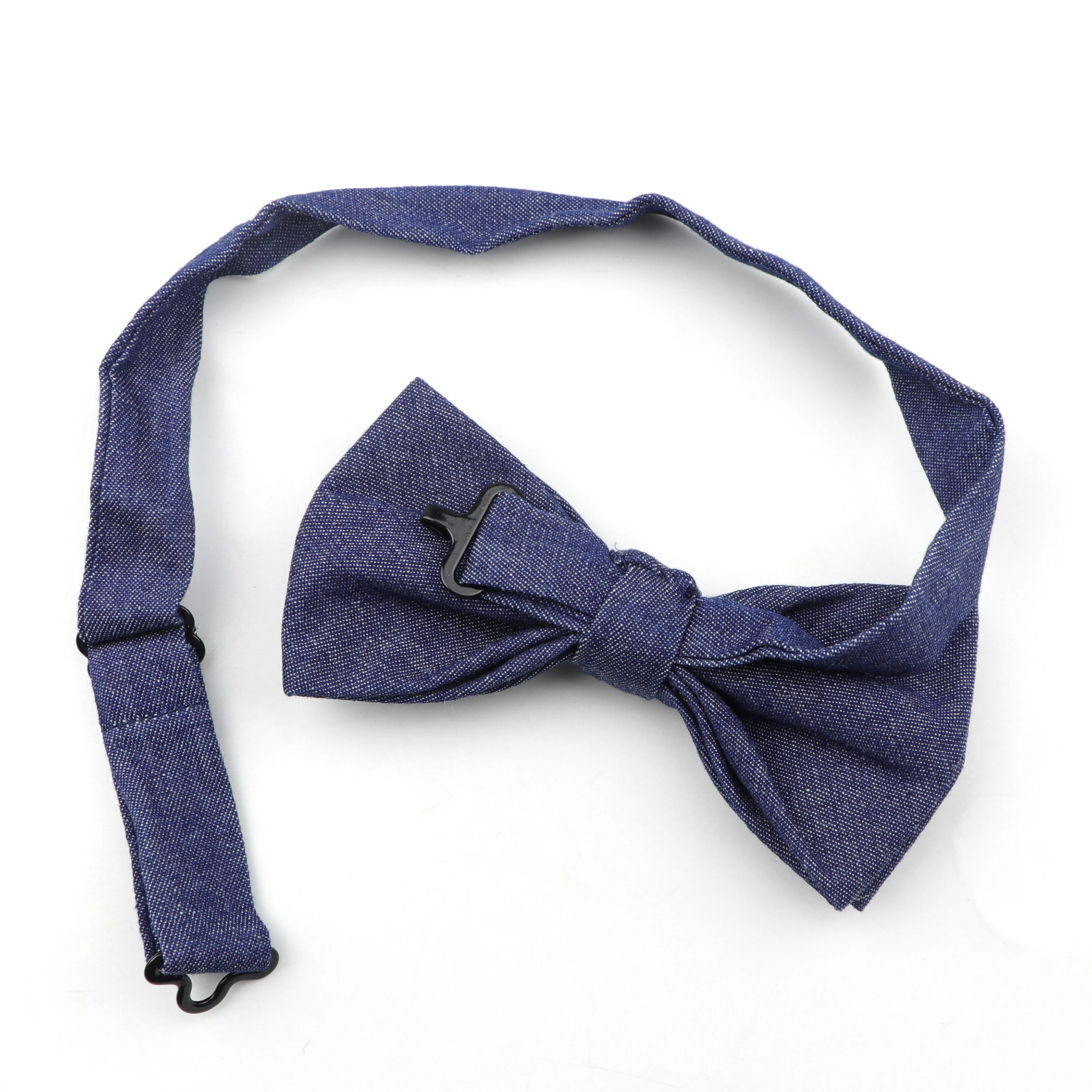 Хлопковый джинсовый галстук бабочка гибкий Гладкий Свадебный бабочка|Мужские