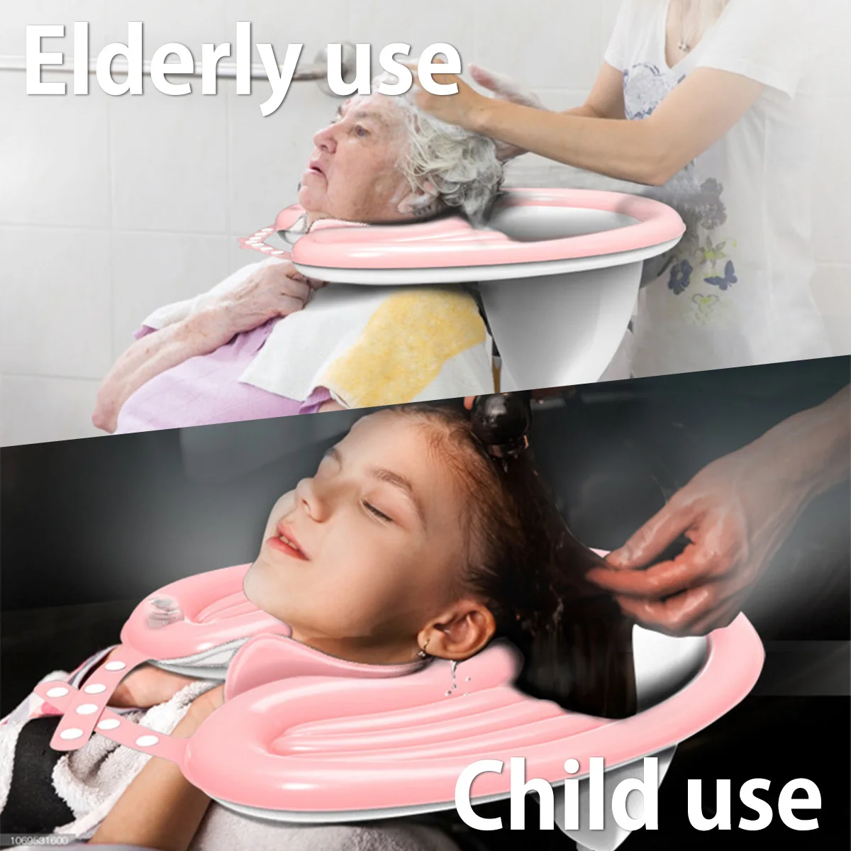 

Portable Inflatable Hair Washing Tray Shampoo Air Pump and Drainage Hair Washing Basin for Bedridden Seniors Kids Pregnant Women