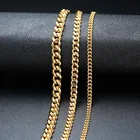 Мужская цепочка из нержавеющей стали с кубинским плетением