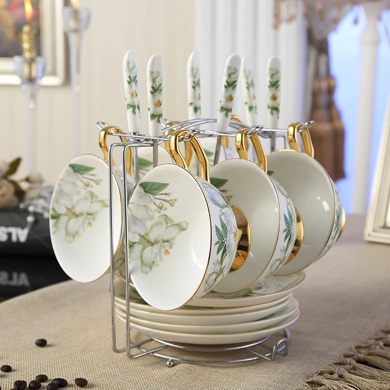 Кофейный набор Yolife из костяного фарфора камелии британский фарфоровый чайный