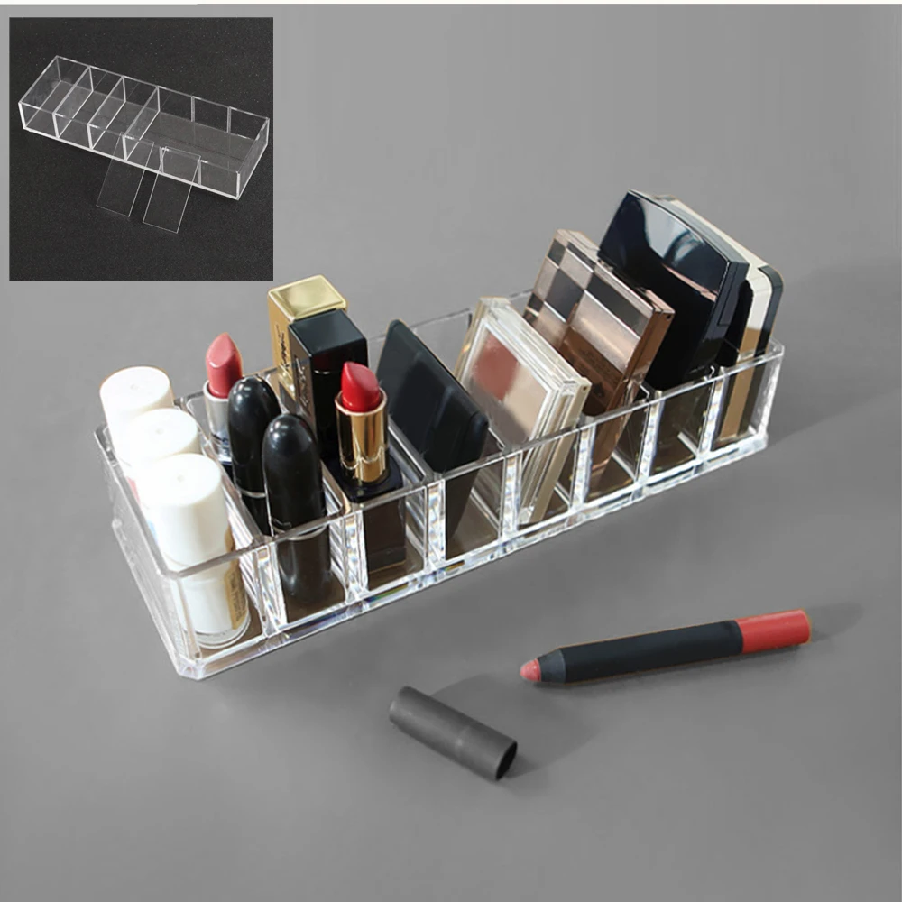 Акриловый Органайзер для макияжа коробка губной помады съемный разделительный