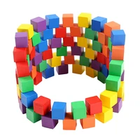 2x2cm colorful cubes wooden building blocks stacking up square wood toy baby shape color learning toys for children