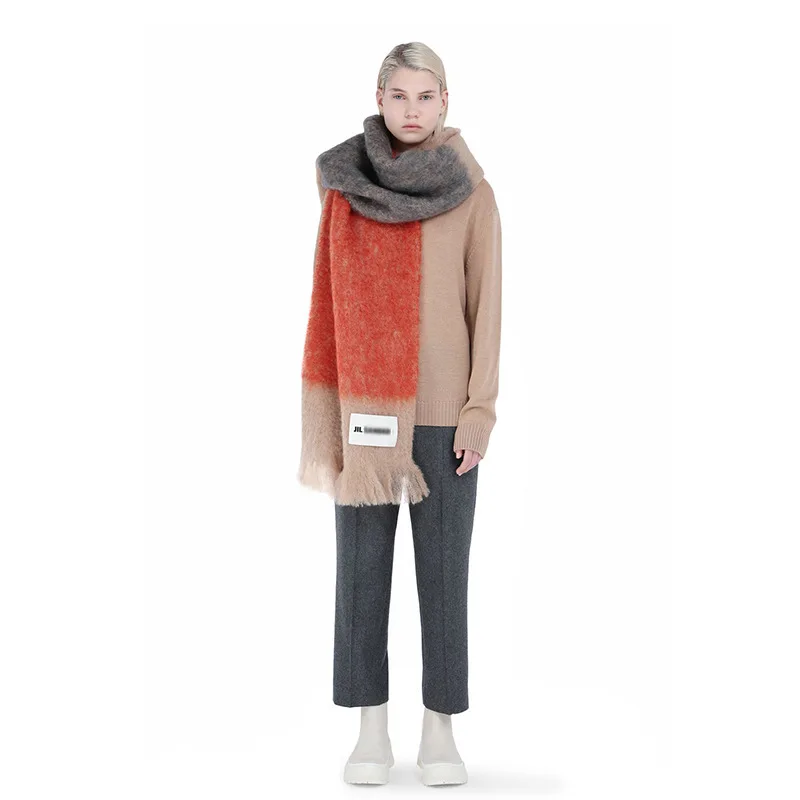 

Women Sacrf Brand Cashmere Winter Scarf Scarves Designer Acne Blanket Scarves Women Type Colour Chequered Tassel Imitated
