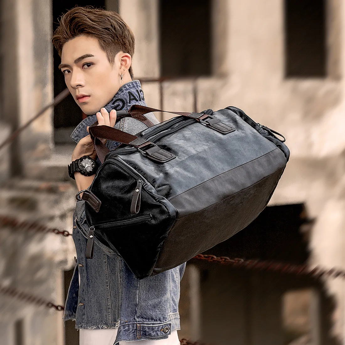 

Men'S Retro Business Travel Bag Luxury Design Brand Waterproof High Quality Outdoor Commuter Travel Large Capacity Travel Bag