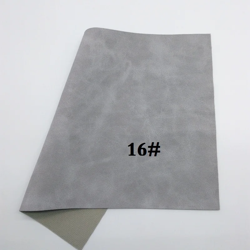 16 Glitterwishcome 21X29CM A4 Size Suede Faux Leather Fabric, Vinil Para Lozos, Synthetic Leather Fabric for Bows, GM386A - Цвет: 16