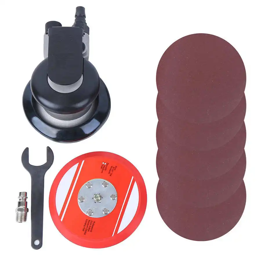 

5in пневматический шлифовальный станок с воздушным приводом 10000 об/мин шлифовальный станок для восковой обработки с 5 шт. шлифовальный станок