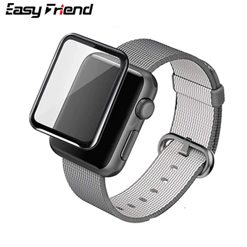 Закаленное 3d-стекло с закругленными краями для Apple Watch 1 2 3 4 iwatch 38 42 44 40 мм Защитная