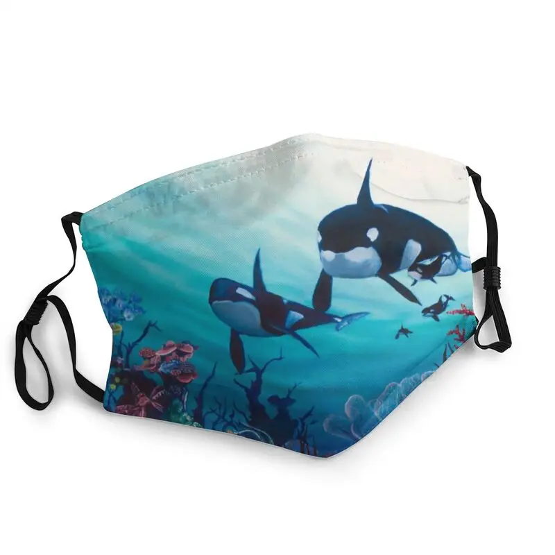 

Маска для лица «морские животные», Пылезащитная маска-убийца Кита, многоразовый респиратор для взрослых