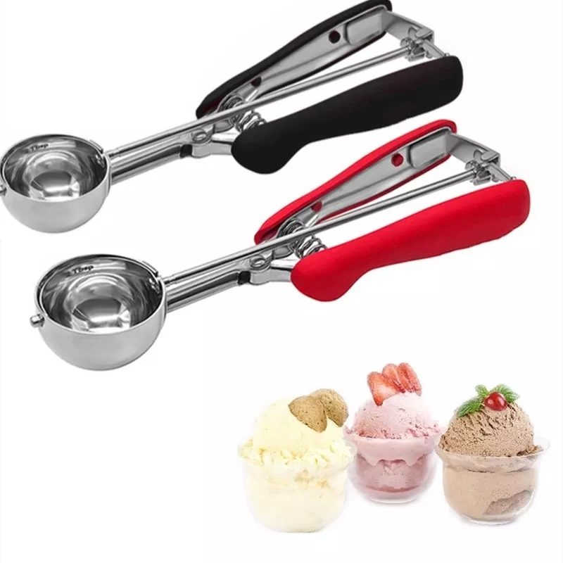 

4 Size Ice Cream Scoops Stainless Steel Ice Cream Digger Watermelon Ice Cream Ice Baller Scoop Stacks Spoon Kitchen Accessories
