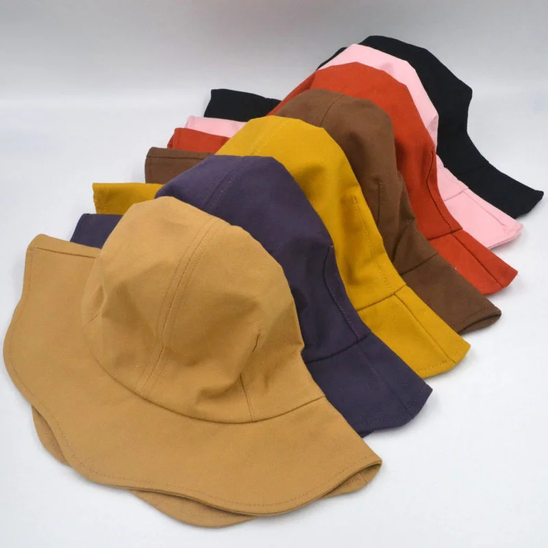 

New Bucket Hat Summer Wild Tide Fisherman Hat Japanese Folding Hat Fungus Hat Brim Art Sunscreen Basin Hat