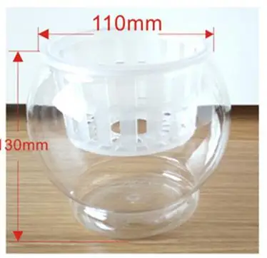M 11x13cm Искусственные стеклянные прозрачные самополивающиеся цветочные горшки для цветочных горшков, автоматические водопоглощающие цветочные горшки - Цвет: M 11x13cm