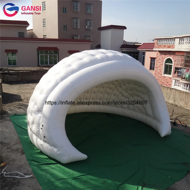 Гигантская надувная купольная палатка igloo для наружного мероприятия белая