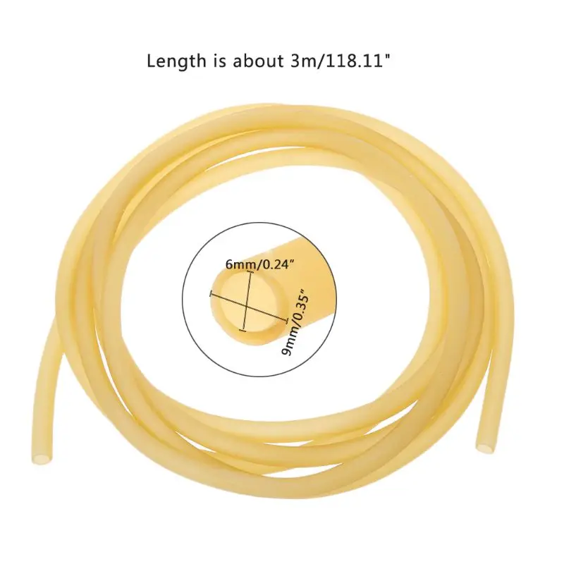 3 м трубка из натурального латекса 6*9 мм Фитнес банджи вставку внутрь эластичного
