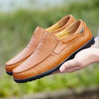 leather shoes men fashion leather genuine luxury brand mens loafers moccasins soft men casual driving shoes plus size 38 45