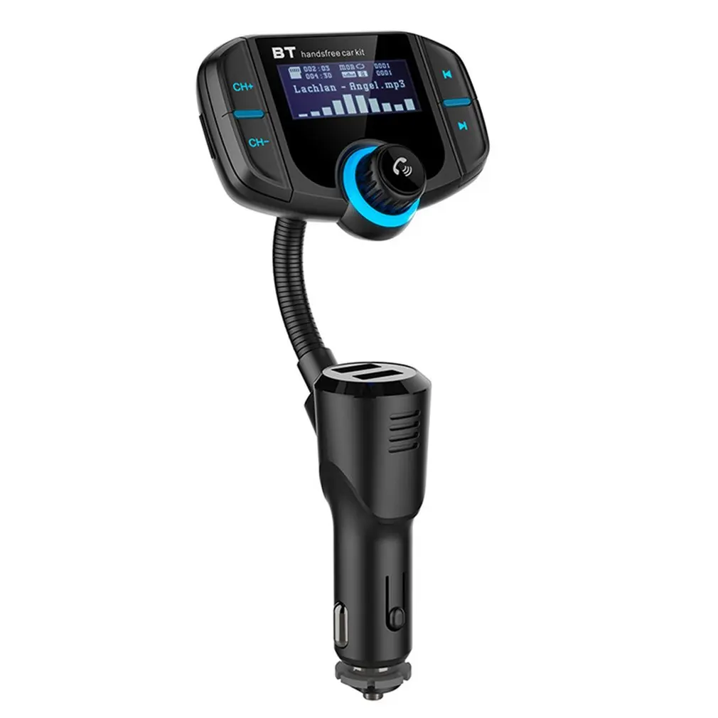 Автомобильный FM передатчик с экраном 1 7 дюйма улучшенный Bluetooth BT70 Quick charge 3 0
