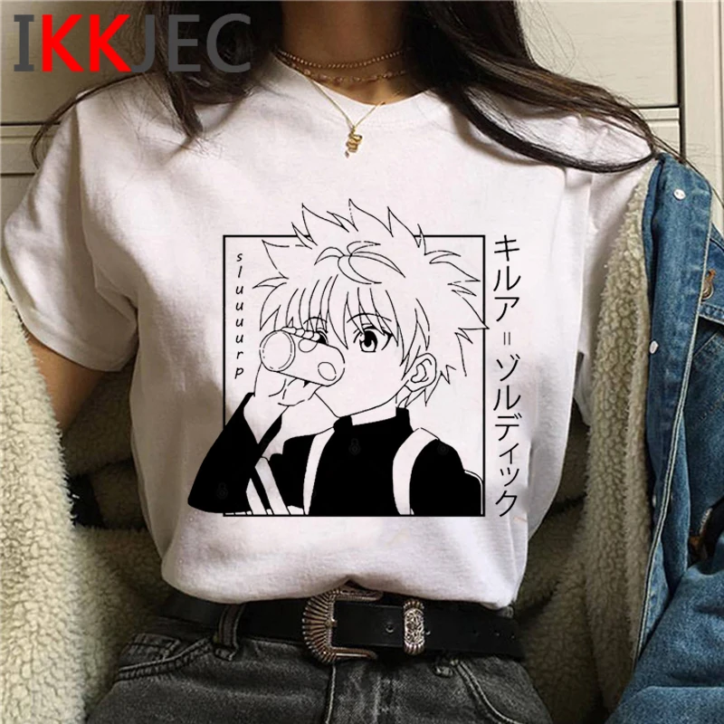 Hxh Hunter x Hisoka Kurapika Killua Zoldyck Сапожки в стиле футболка футболки мужские винтажные