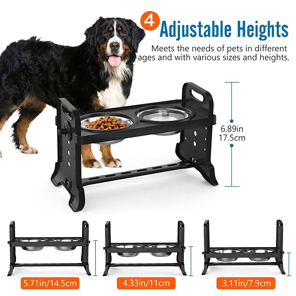 Аксессуары для собак двойная миска 4 регулируемые высоты миски Кормления Собаки