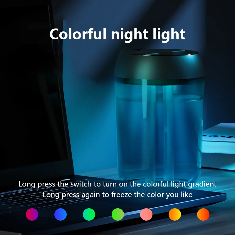 Увлажнитель воздуха ультразвуковой емкостью 1 8 л с двумя насадками и