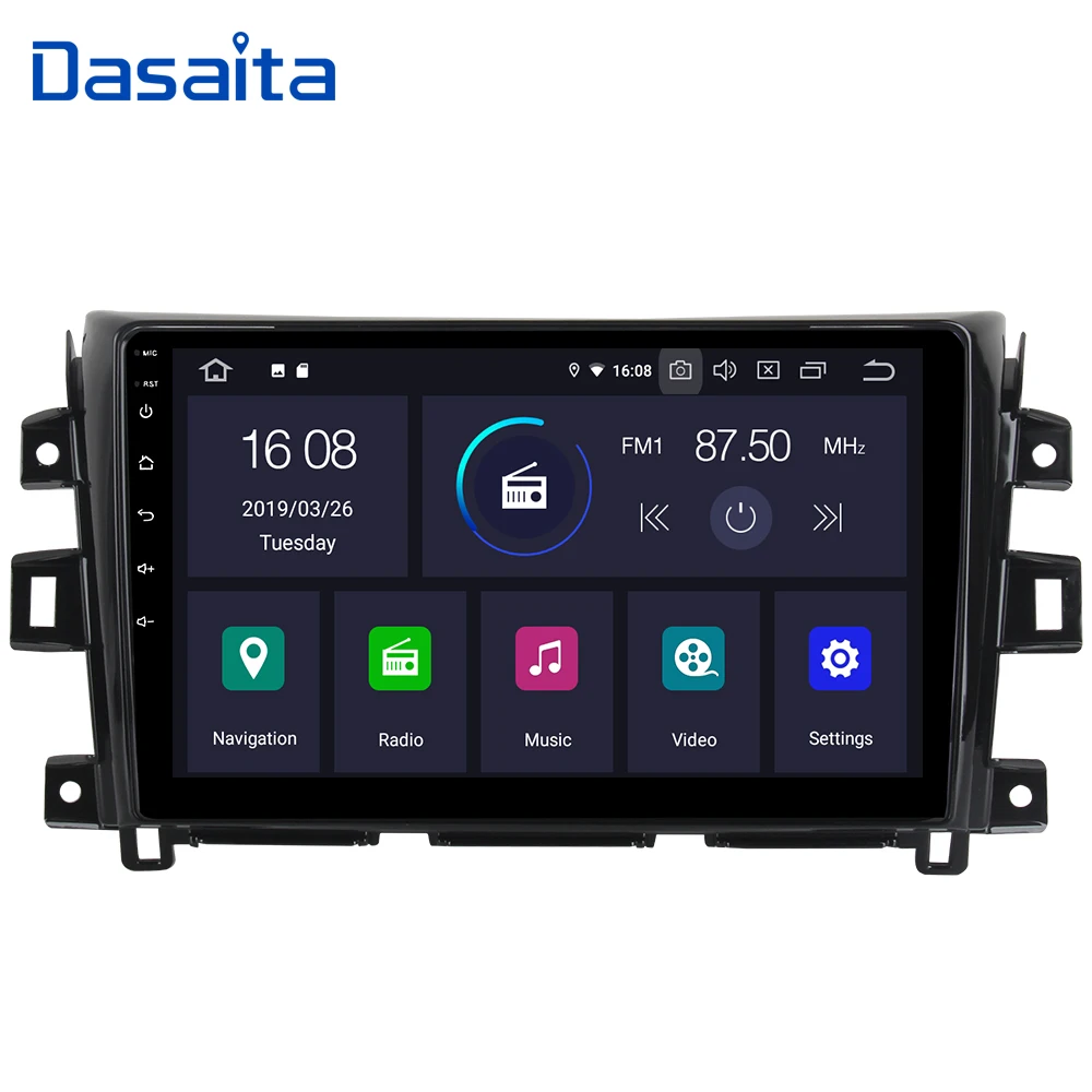 Dasaita 10," мульти сенсорный экран автомобиля 1 Din Android 9,0 радио для Nissan Navara gps навигация 1080P видео MP3