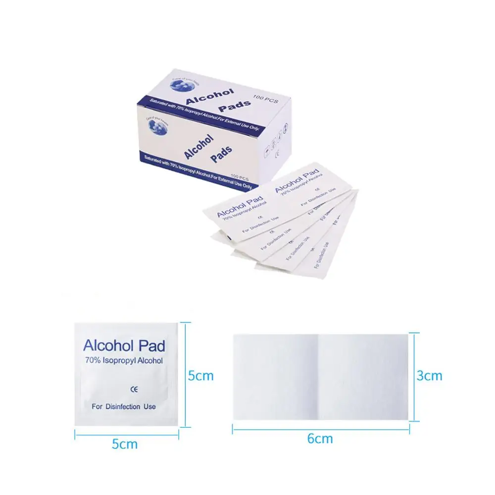 100 шт./кор. спиртовая салфетка дезинфицирующее устройство для очищения кожи