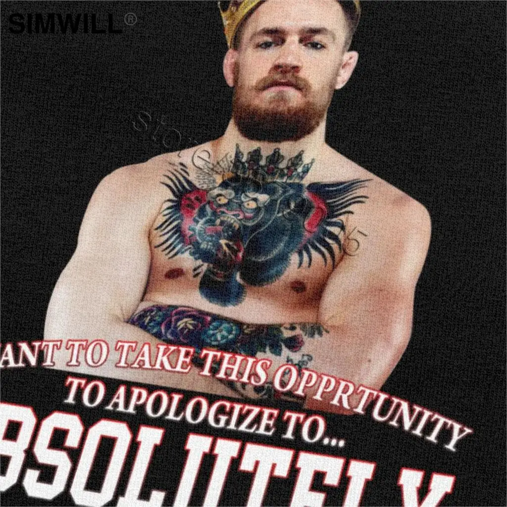 Красивая Мужская крутая футболка Conor Mcgregor с коротким рукавом хлопковая для