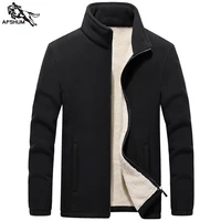 winter jacket mens 6xl 7xl 8xl 9xl new fleece top mens casual windbreaker jackets solid color warm coats youth men clothing 889