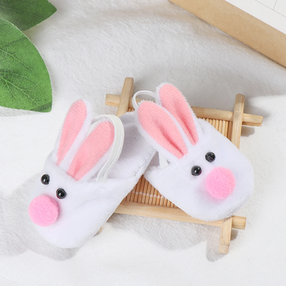 1 пара новых детских носков игрушка обувь милые белые войлочные тапочки с