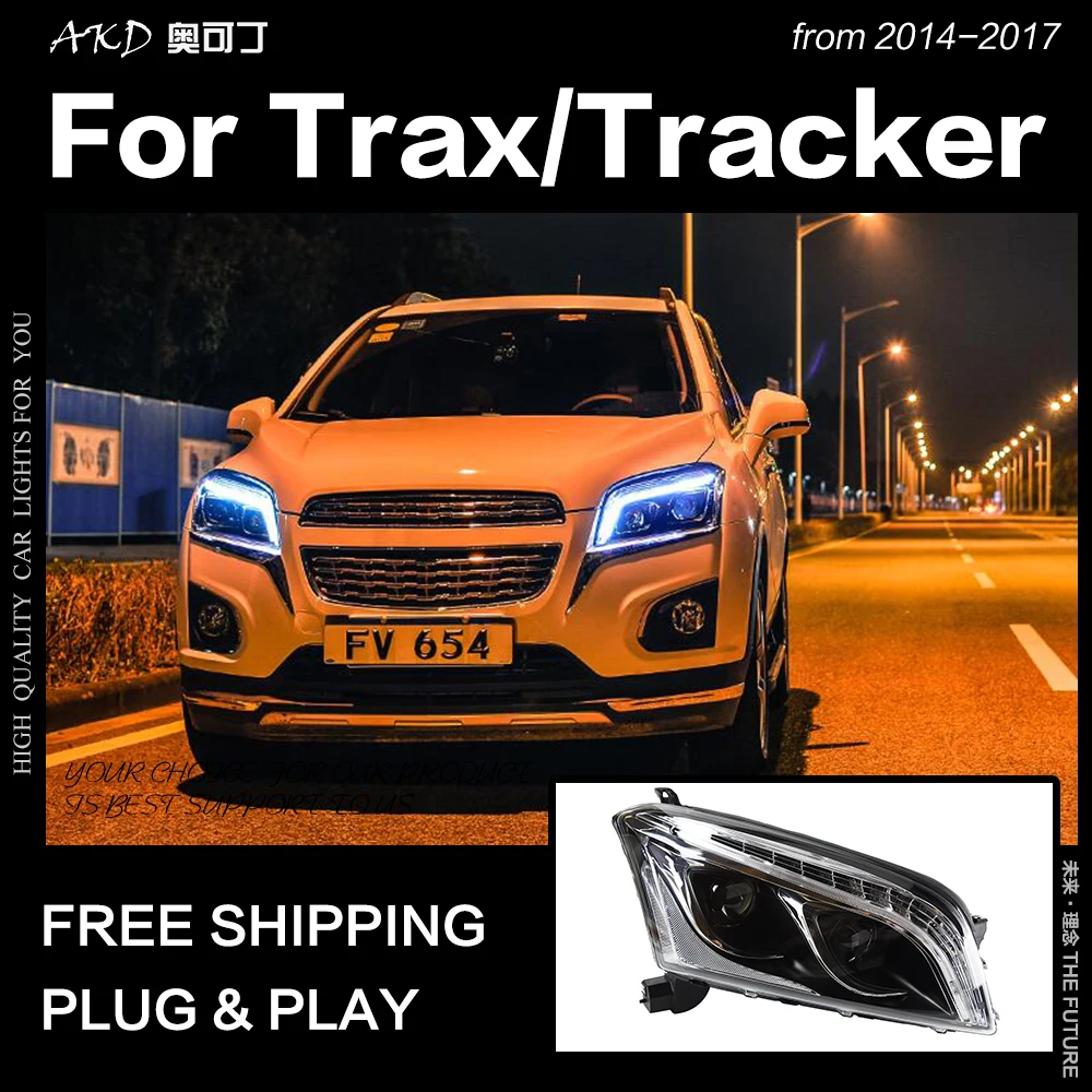 АКД стайлинга автомобилей Для Chevrolet Trax фары 2014-2016 трекер светодиодный DRL Hid фара Bi