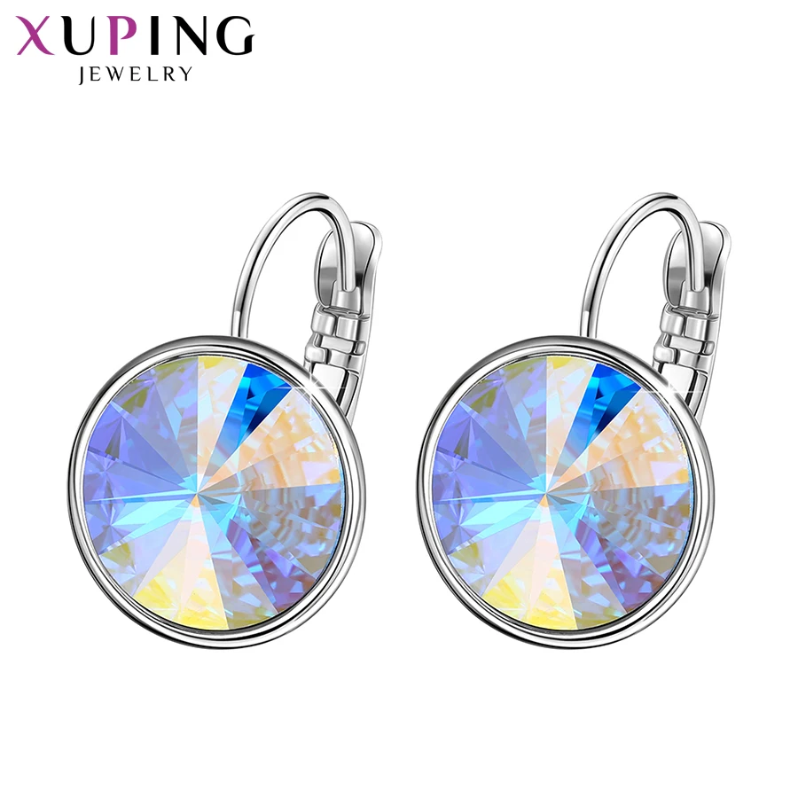 Xuping стильные элегантные блестящие серьги-кольца с кристаллами от Swarovski Подарок на годовщину для женщин девочек M99-20641